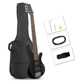 Glarry GIB Active 6-String Bass Guitar with Upgraded Electronics - Black
